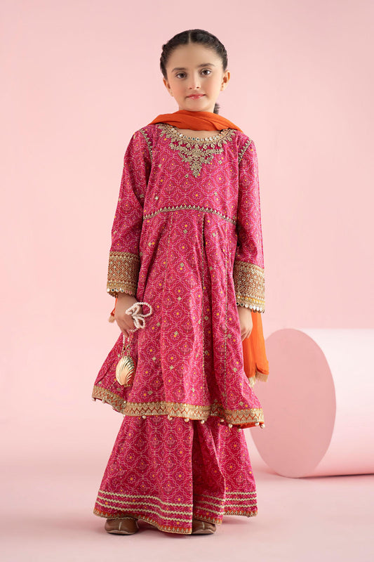3 Piece Embroidered PK Raw Silk Suit - Kids Clothes - available at Maria Faisal in UK and USA