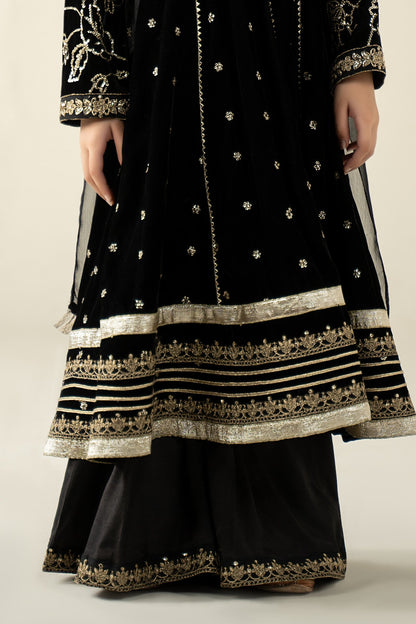 3 Piece Embroidered Velvet Suit - Kids Clothes - available at Maria Faisal in UK and USA