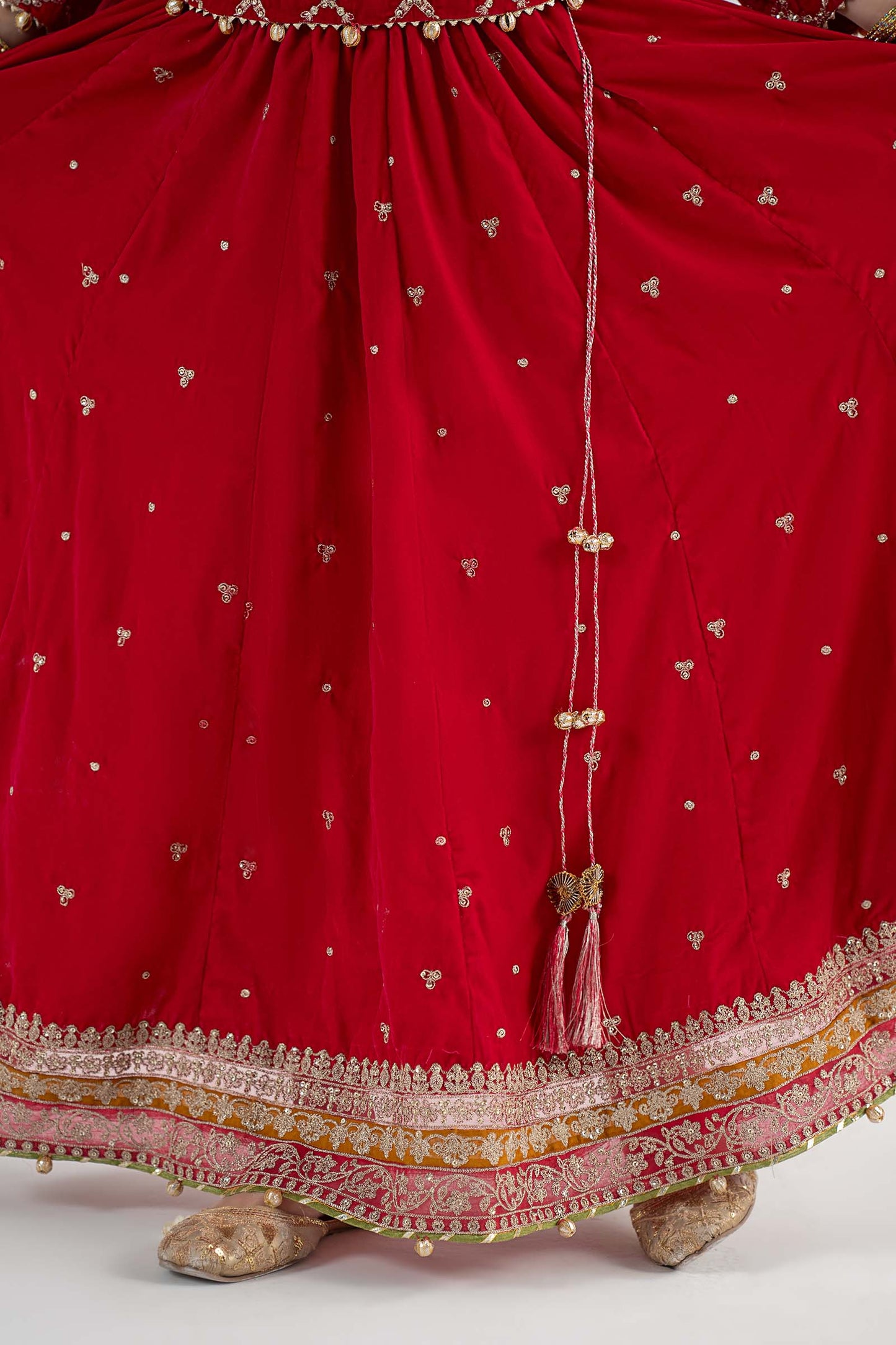 3 Piece Embroidered Velvet Suit - Festive Pakistani Kids Dresses - available at Maria Faisal in UK and USA