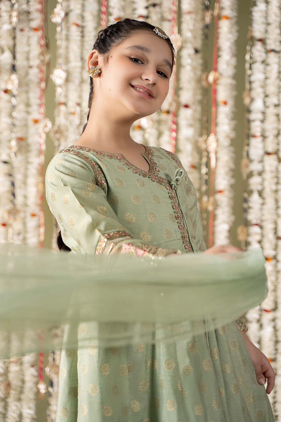 Maria B | 3 Piece Embroidered Cotton Lurex Suit | MKS-EF25-12