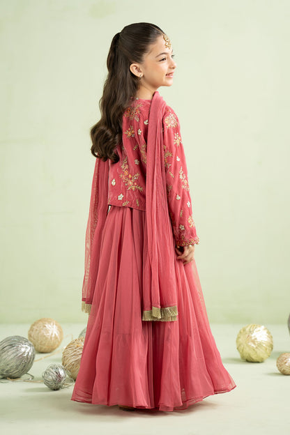 3 Piece Embroidered Velvet Suit - Kids Clothes - available at Maria Faisal in UK and USA