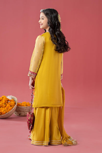 3 Piece Embroidered Poly Organza Suit - Kids Clothes - available at Maria Faisal in UK and USA