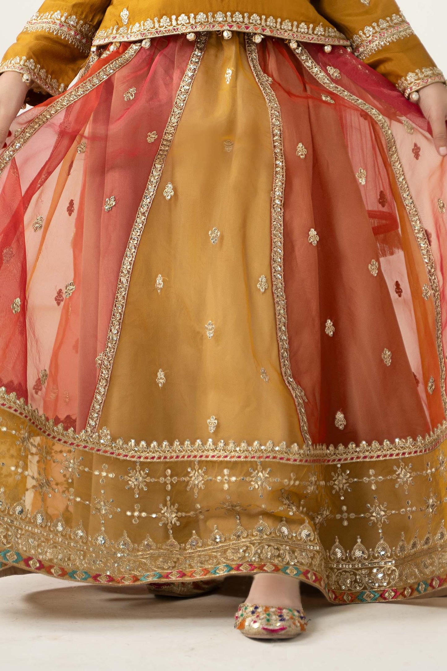 3 Piece Embroidered Raw Silk Suit - Kids Clothes - available at Maria Faisal in UK and USA