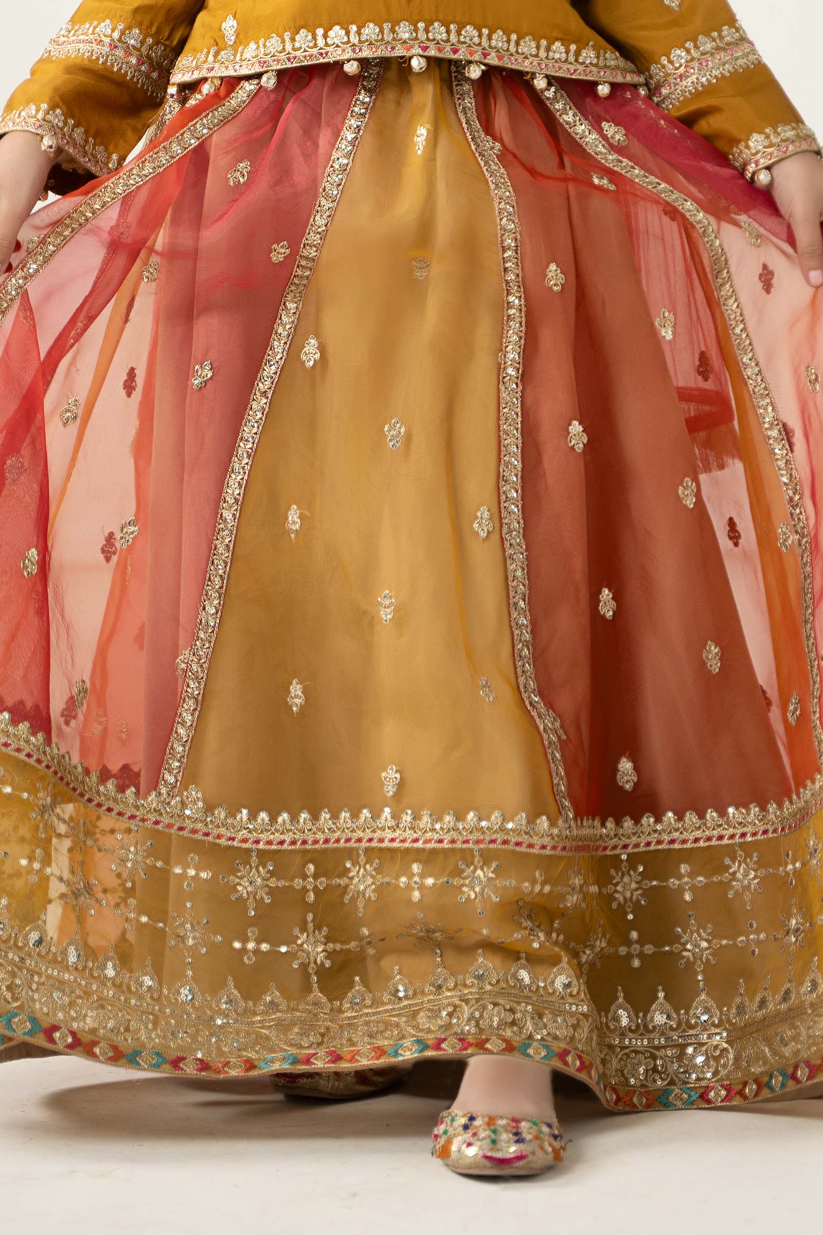 3 Piece Embroidered Raw Silk Suit - Kids Clothes - available at Maria Faisal in UK and USA