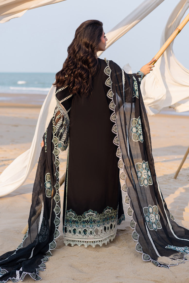 Marjjan | Mavi Lawn | MLL-19 B (BLACK) - Ladies Clothes - Maria Faisal