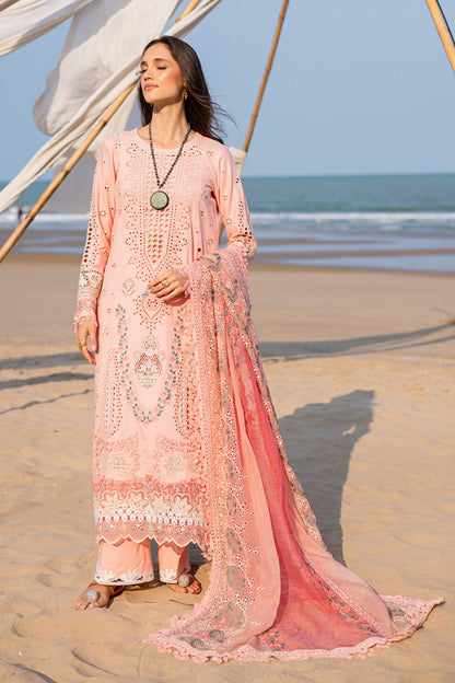 Marjjan | Mavi Lawn | MLL-24 A (PEACH) - Ladies Clothes - Maria Faisal