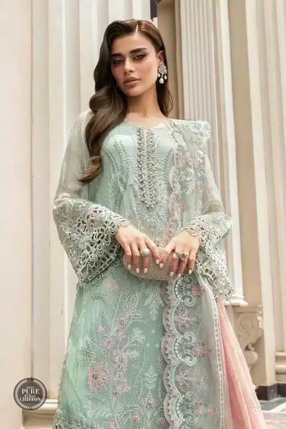 Maria B | Luxury Chiffon Collection | Mint Green