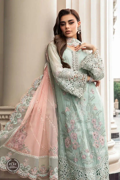 Maria B | Luxury Chiffon Collection | Mint Green