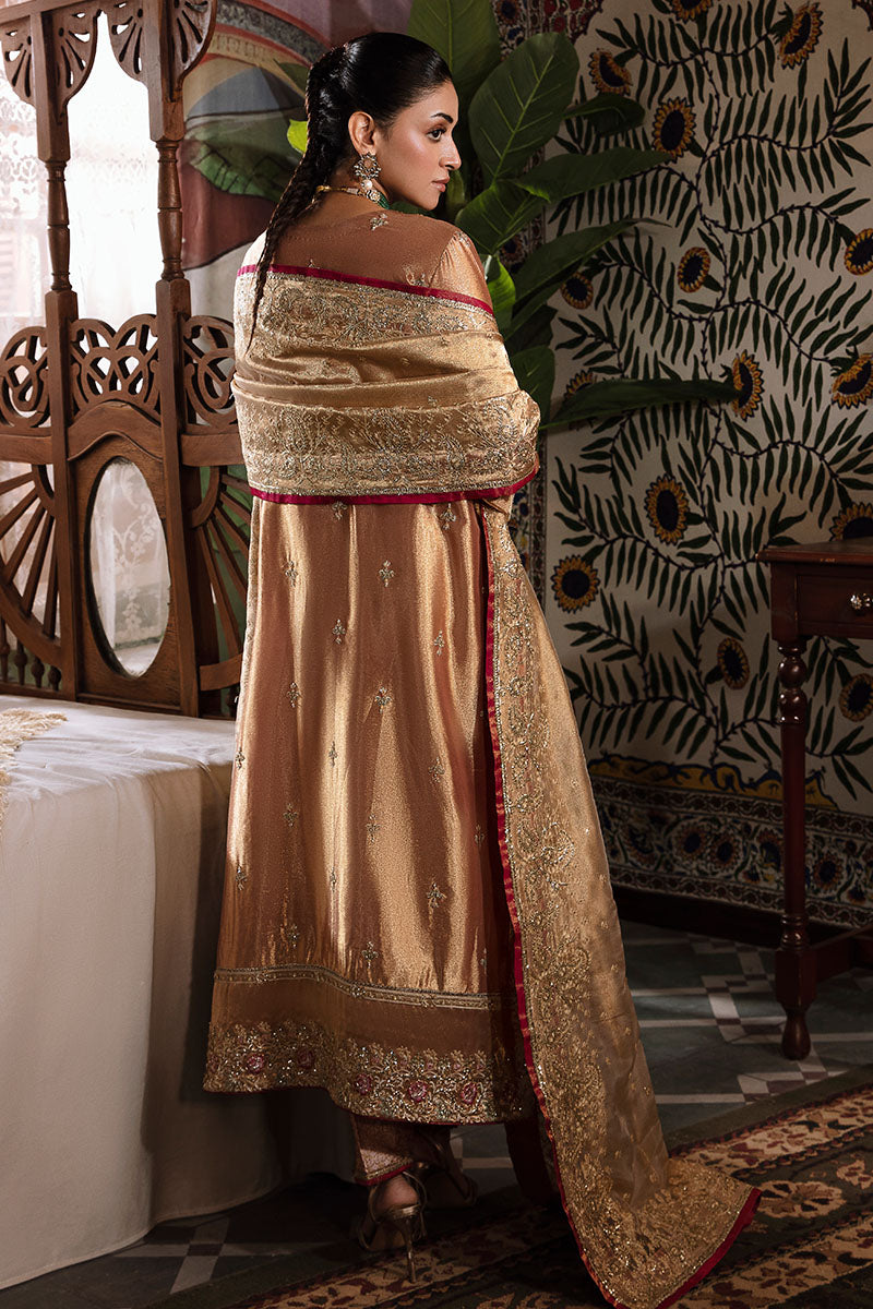 Mushq | Sunehri Lama Silk | Aleha - Formal Dress - available at Maria Faisal in UK and USA.