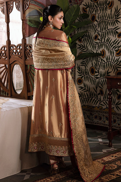 Mushq | Sunehri Lama Silk | Aleha - Formal Dress - available at Maria Faisal in UK and USA.