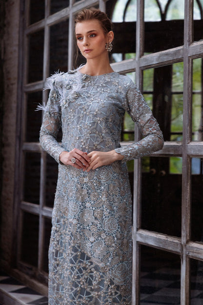 Mushq | Fusion Pret | LUMEN - Designer Dress with Intricate embroidery and embellishments. Shop elegent wedding dress at Maria Faisal.