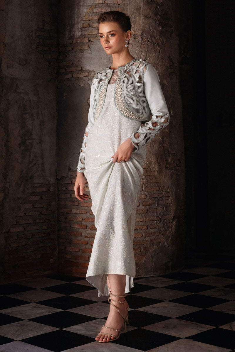 Mushq | Fusion Pret | CLIO - Designer Dress with Intricate embroidery and embellishments. Shop elegent wedding dress at Maria Faisal.