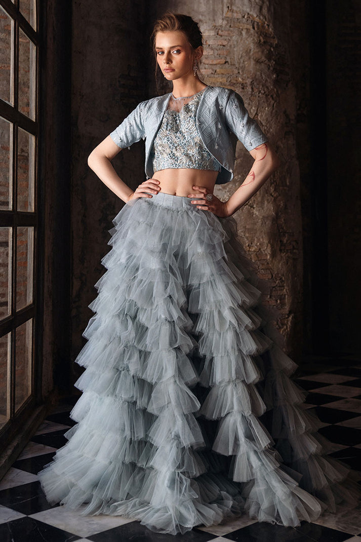 Mushq | Fusion Pret | SATORI - Designer Dress with Intricate embroidery and embellishments. Shop elegent wedding dress at Maria Faisal.