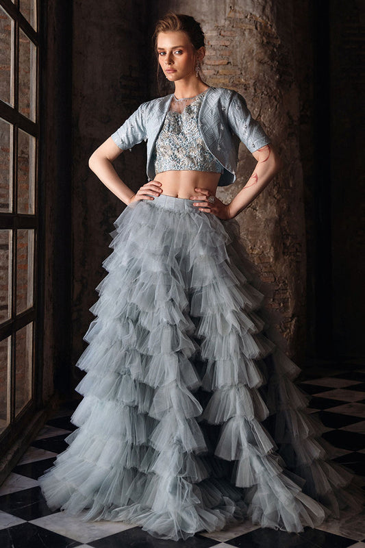 Mushq | Fusion Pret | SATORI - Designer Dress with Intricate embroidery and embellishments. Shop elegent wedding dress at Maria Faisal.