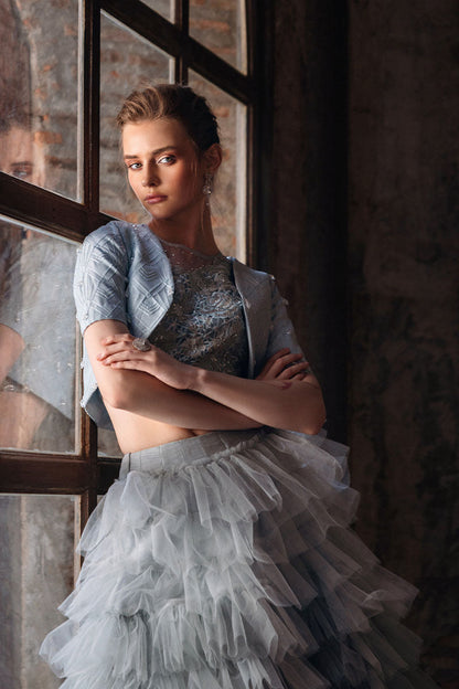 Mushq | Fusion Pret | SATORI - Designer Dress with Intricate embroidery and embellishments. Shop elegent wedding dress at Maria Faisal.