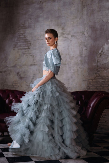 Mushq | Fusion Pret | SATORI - Designer Dress with Intricate embroidery and embellishments. Shop elegent wedding dress at Maria Faisal.