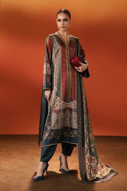 Maria B | Silk Prints | Satin Silk Suit SS-03 - Luxury Dress - available at Maria Faisal in UK and USA.