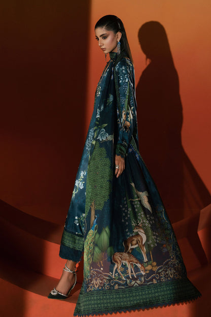 Maria B | Luxury Pret Pre Fall | MPS-EF26-05R1-Teal - Luxury Dress - available at Maria Faisal in UK and USA.