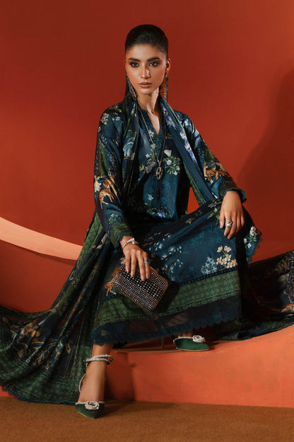 Maria B | Luxury Pret Pre Fall | MPS-EF26-05R1-Teal - Luxury Dress - available at Maria Faisal in UK and USA.
