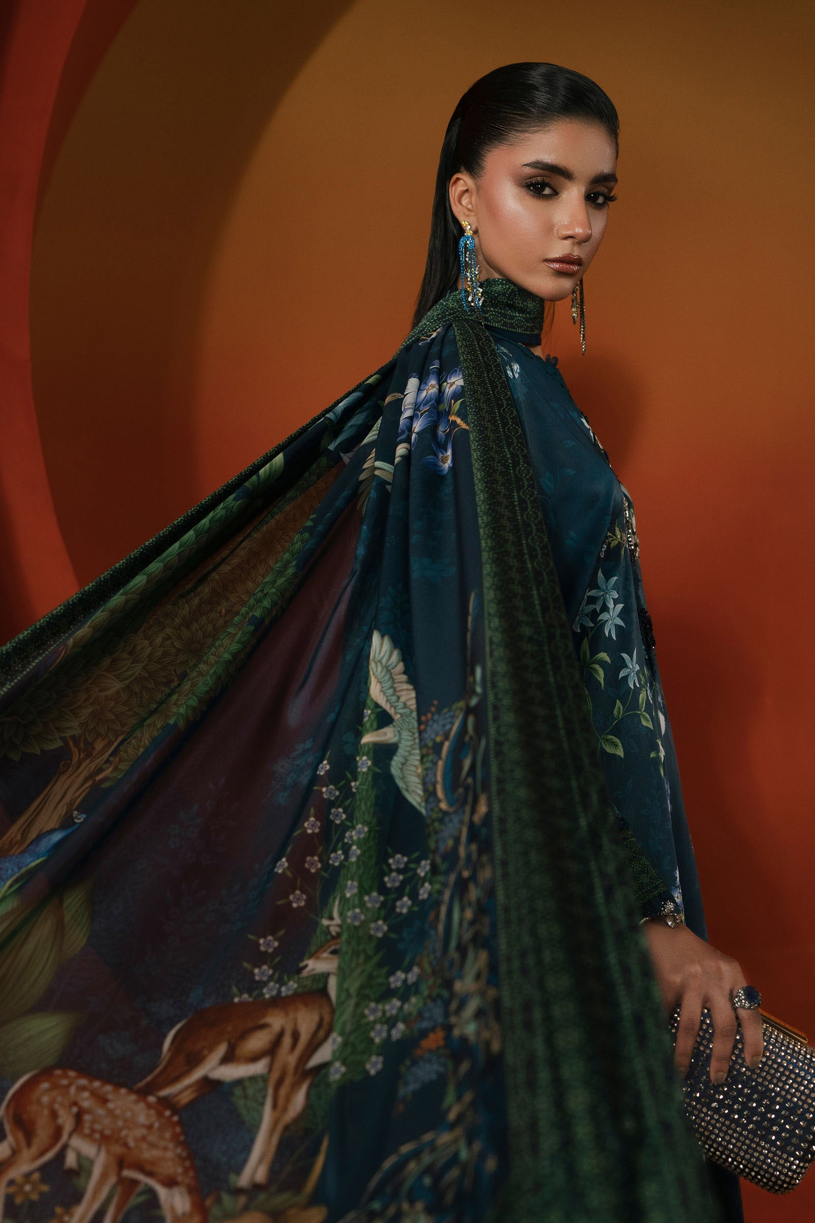 Maria B | Eid Collection 2026 | Mps-Ef26-05 Teal - Luxury Dress - available at Maria Faisal in UK and USA.