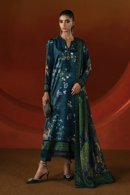 Maria B | Silk Prints | Satin Silk Suit SS-04 - Luxury Dress - available at Maria Faisal in UK and USA.
