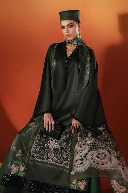 Maria B | Luxury Pret Pre Fall | MPS-EF26-06R1-Green - Luxury Dress - available at Maria Faisal in UK and USA.