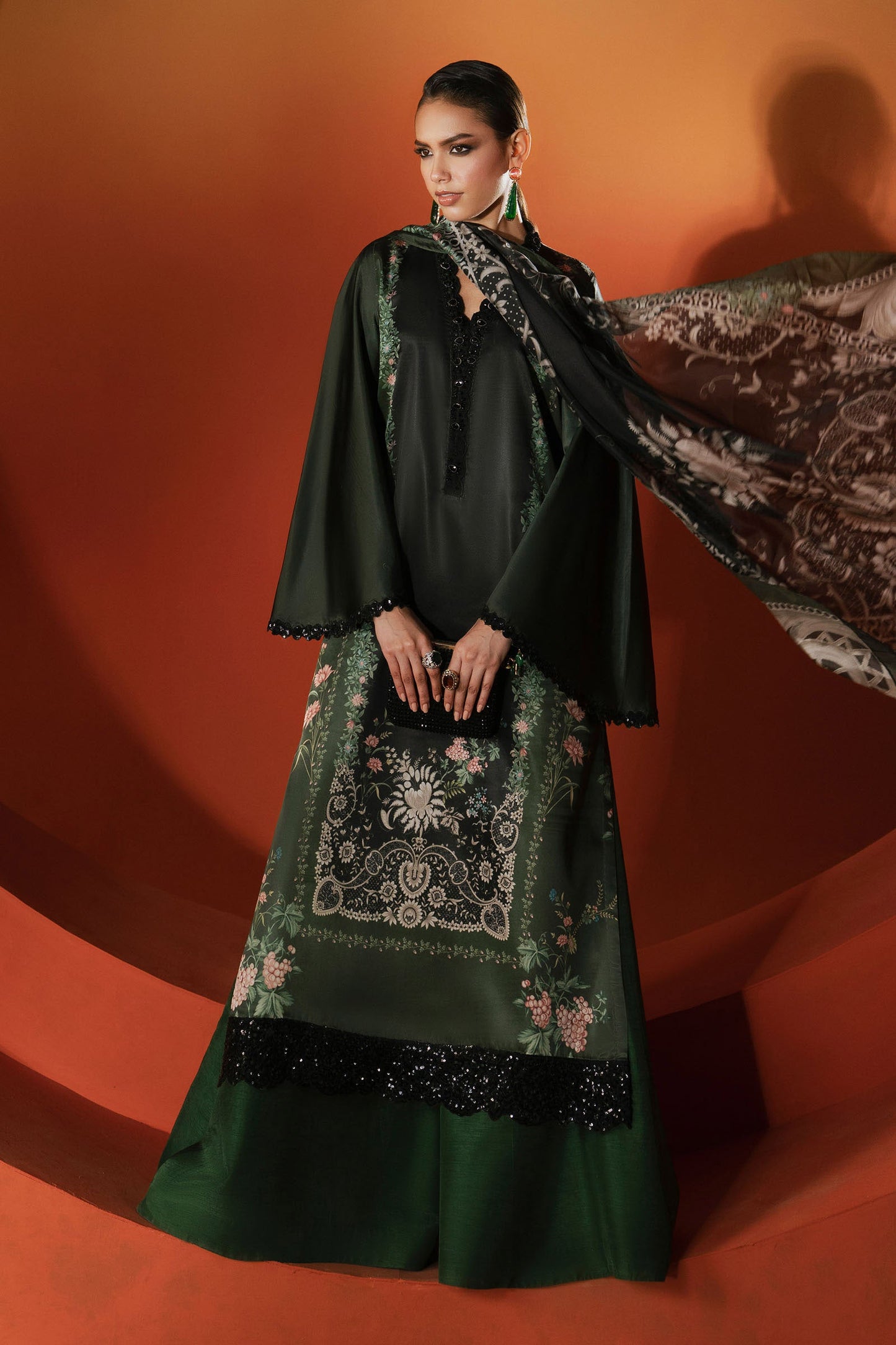 Maria B | Eid Collection 2026 | Mps-Ef26-06 Green - Luxury Dress - available at Maria Faisal in UK and USA.