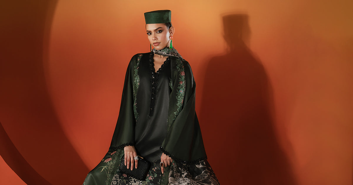 Maria B | Eid Collection 2026 | Mps-Ef26-06 Green - Luxury Dress - available at Maria Faisal in UK and USA.