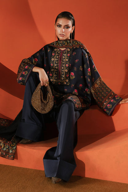 Maria B | Luxury Pret Pre Fall | MPS-EF26-07R1-Blue - Luxury Dress - available at Maria Faisal in UK and USA.