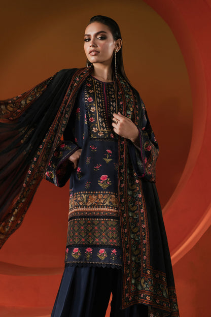 Maria B | Luxury Pret Pre Fall | MPS-EF26-07R1-Blue - Luxury Dress - available at Maria Faisal in UK and USA.