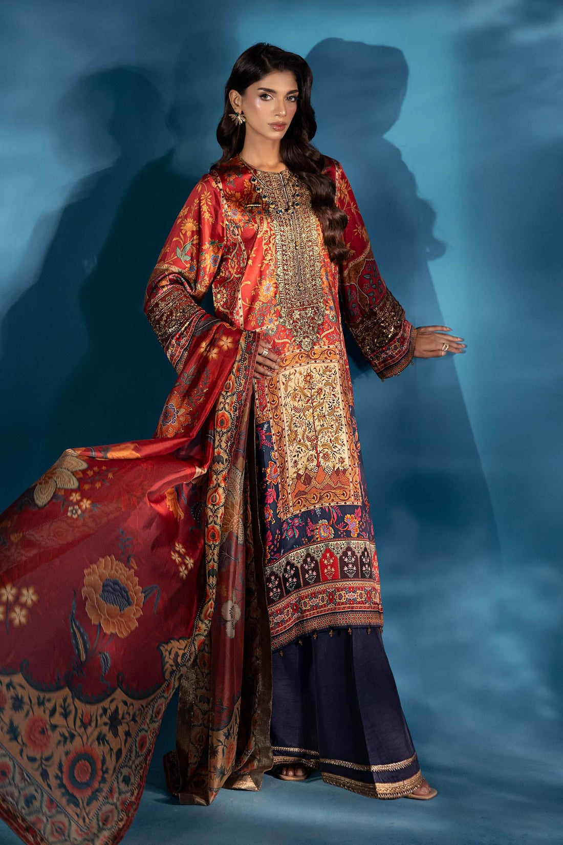Maria B | Pre fall Dresses |  MPS-W25-08 R - Ladies Clothes - Maria Faisal