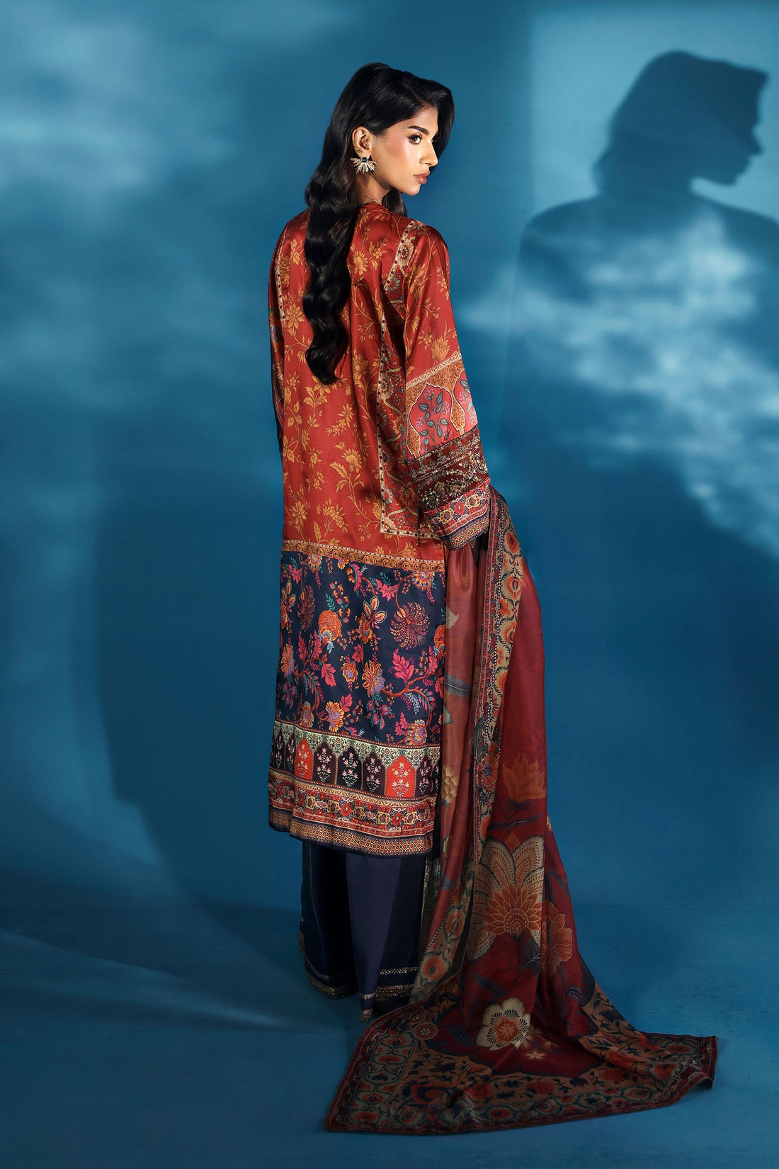Maria B | Pre fall Dresses |  MPS-W25-08 R - Ladies Clothes - Maria Faisal
