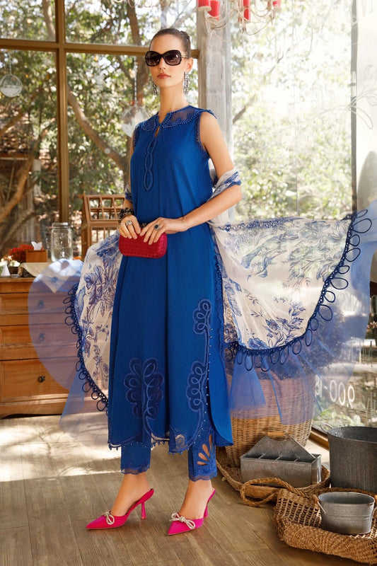 Maria B | M Prints | MPT-1704-B - Luxury Dress - available at Maria Faisal in UK and USA.