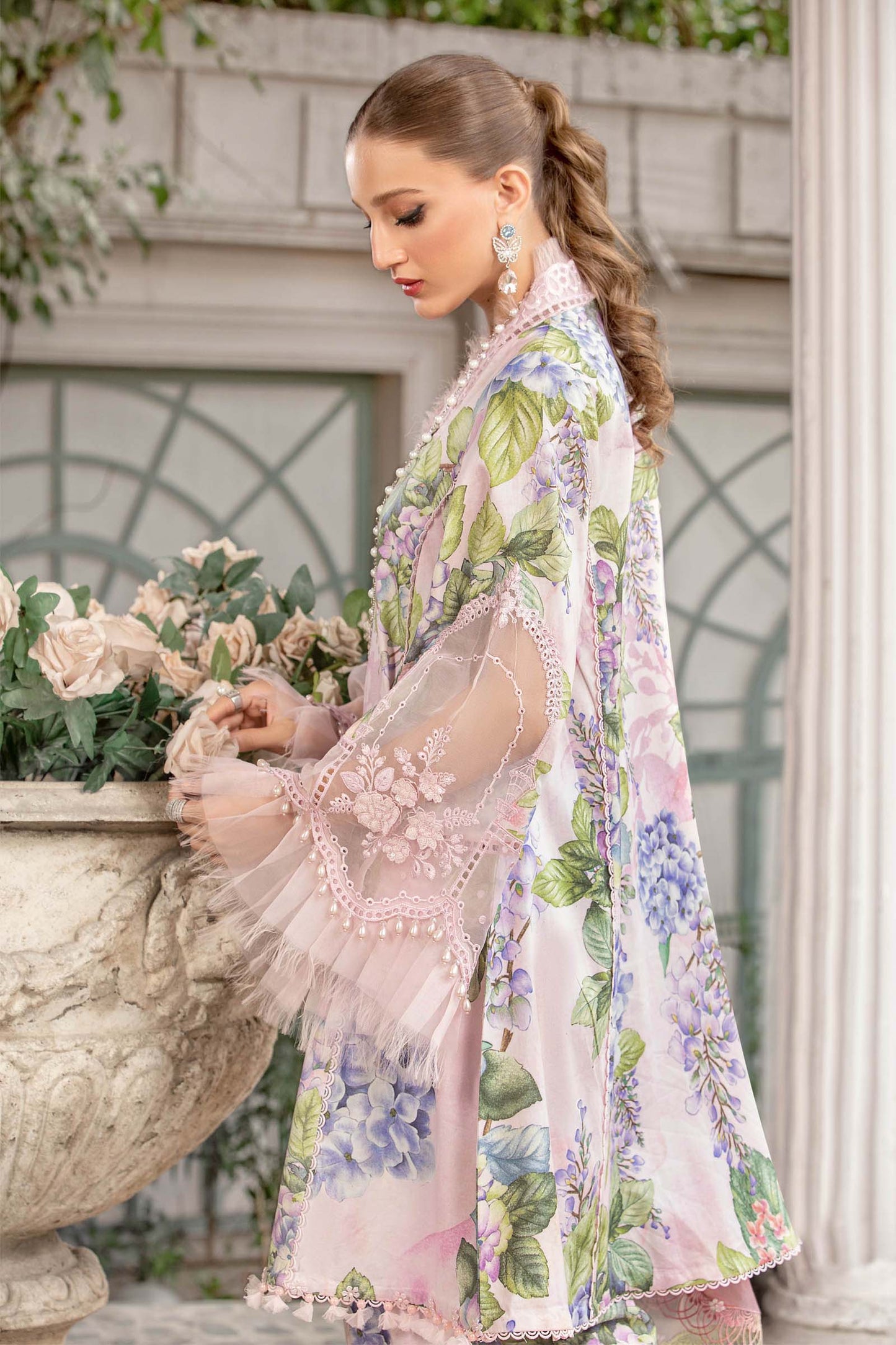 Maria B | M Prints | MPT-1901-A - Luxury Dress - available at Maria Faisal in UK and USA.
