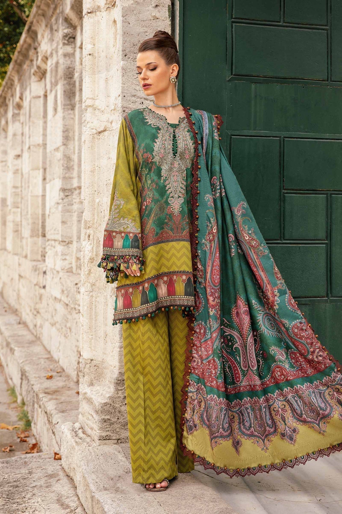 Maria B | M Prints Fall Edit 24 | MPT-2305-A - Ladies Clothes - Maria Faisal