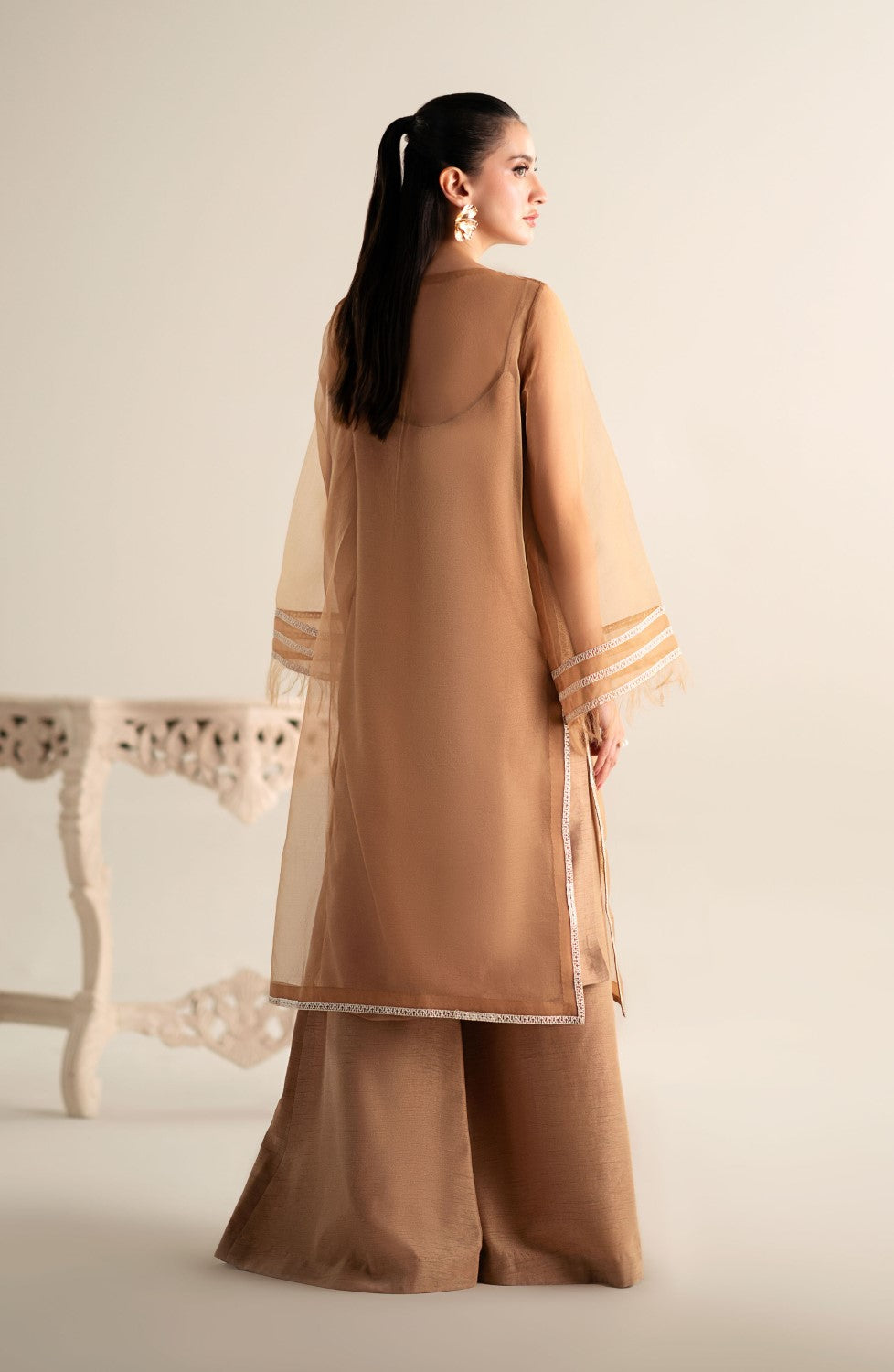 Maryum N Maria | Lagom Ready to Wear | CARNATION - MS-24192 - Designer Dress with Intricate embroidery and embellishments. Shop elegent wedding dress at Maria Faisal.