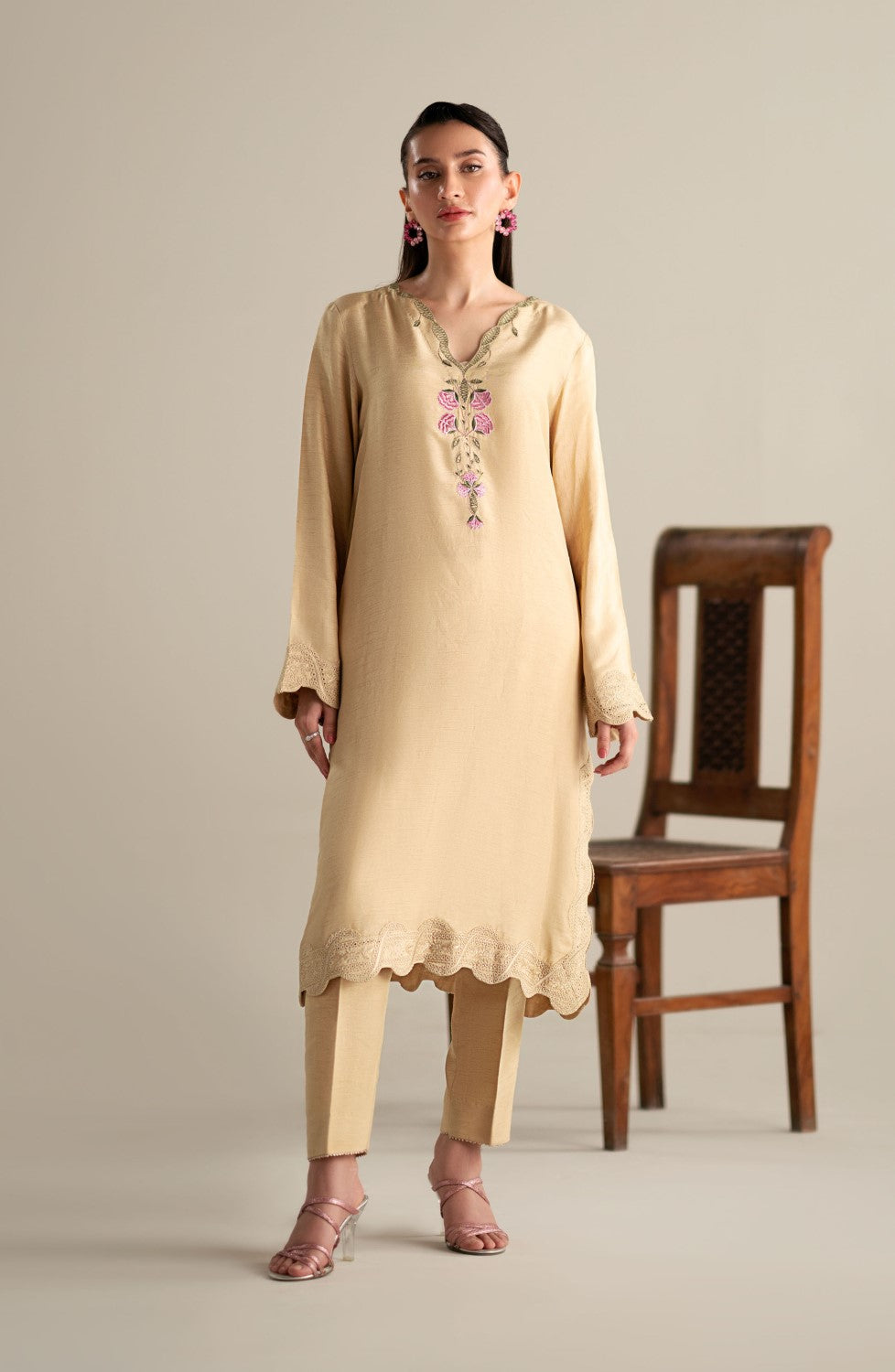 Maryum N Maria | Lagom Ready to Wear | DAISY - MS-24195 - Designer Dress with Intricate embroidery and embellishments. Shop elegent wedding dress at Maria Faisal.