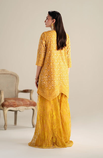 Maryum N Maria | Lagom Ready to Wear | PETUNIA - MS-24220 - Designer Dress with Intricate embroidery and embellishments. Shop elegent wedding dress at Maria Faisal.