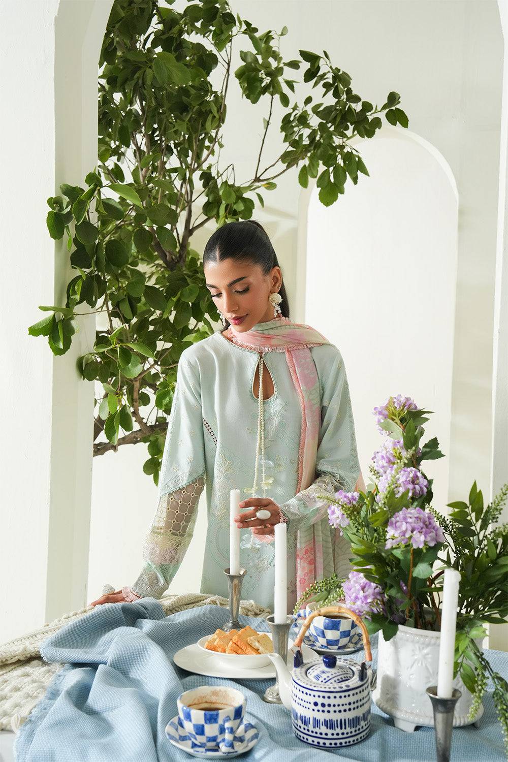 Maryum N Maria | Soiree Lawn |Soothing Sea by Maria Faisal - Registered Vendor of : Maryam N Maria - type : Ladies Clothes - 100% original wedding dresses