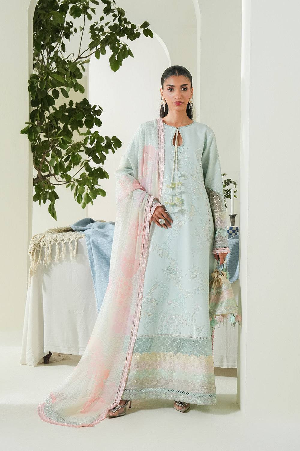 Maryum N Maria | Soiree Lawn |Soothing Sea by Maria Faisal - Registered Vendor of : Maryam N Maria - type : Ladies Clothes - 100% original wedding dresses
