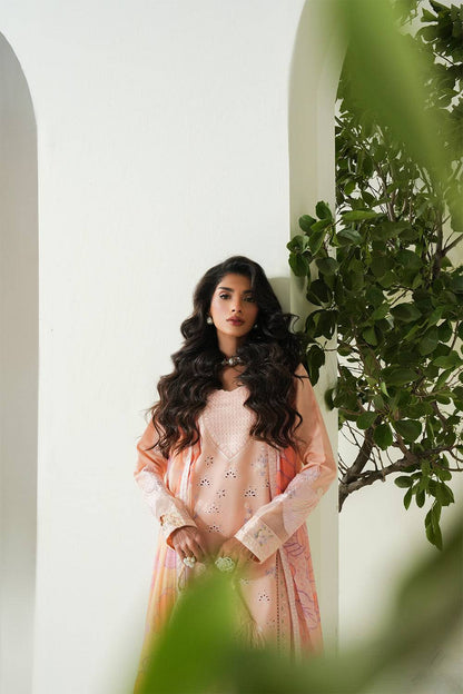 Maryum N Maria | Soiree Lawn | Peachy Delight by Maria Faisal - Registered Vendor of : Maryam N Maria - type : Ladies Clothes - 100% original wedding dresses
