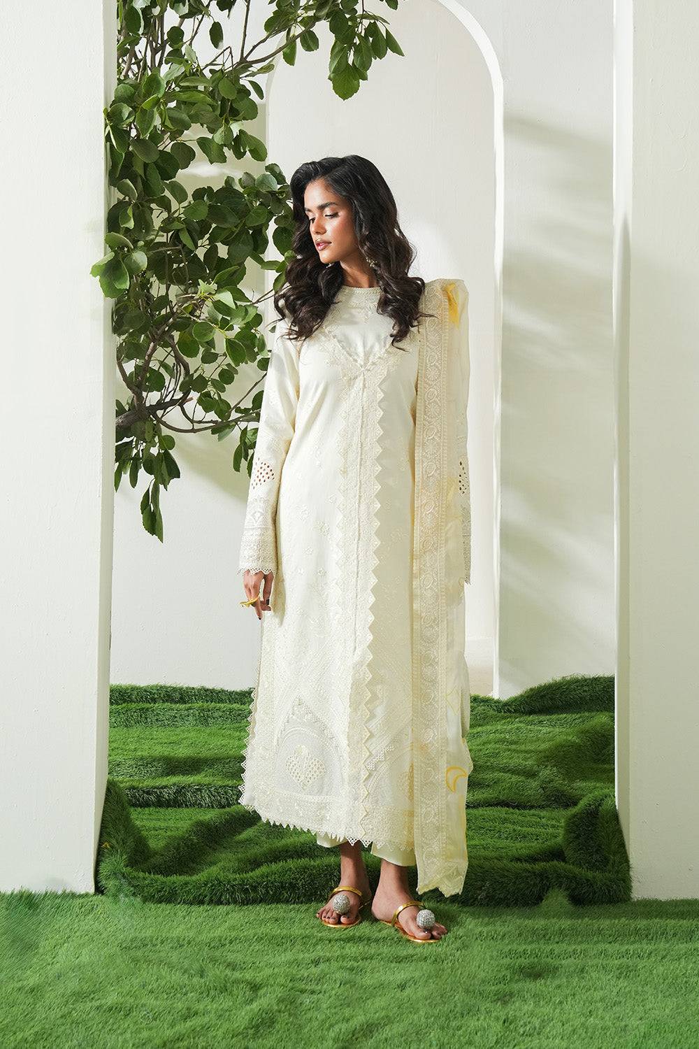 Maryum N Maria | Soiree Lawn | Lime by Maria Faisal - Registered Vendor of : Maryum N Maria - type : Ladies Clothes - 100% original wedding dresses