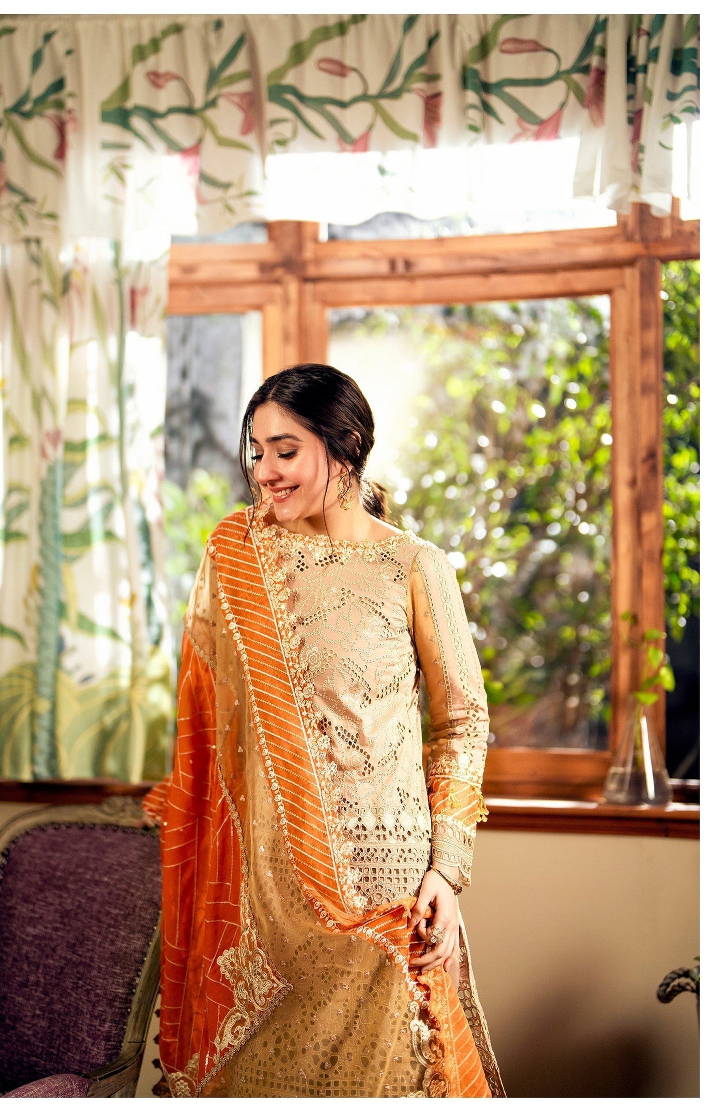 Maryum N Maria | Luxury Lawn 24 | Nora - Ladies Clothes - Maria Faisal