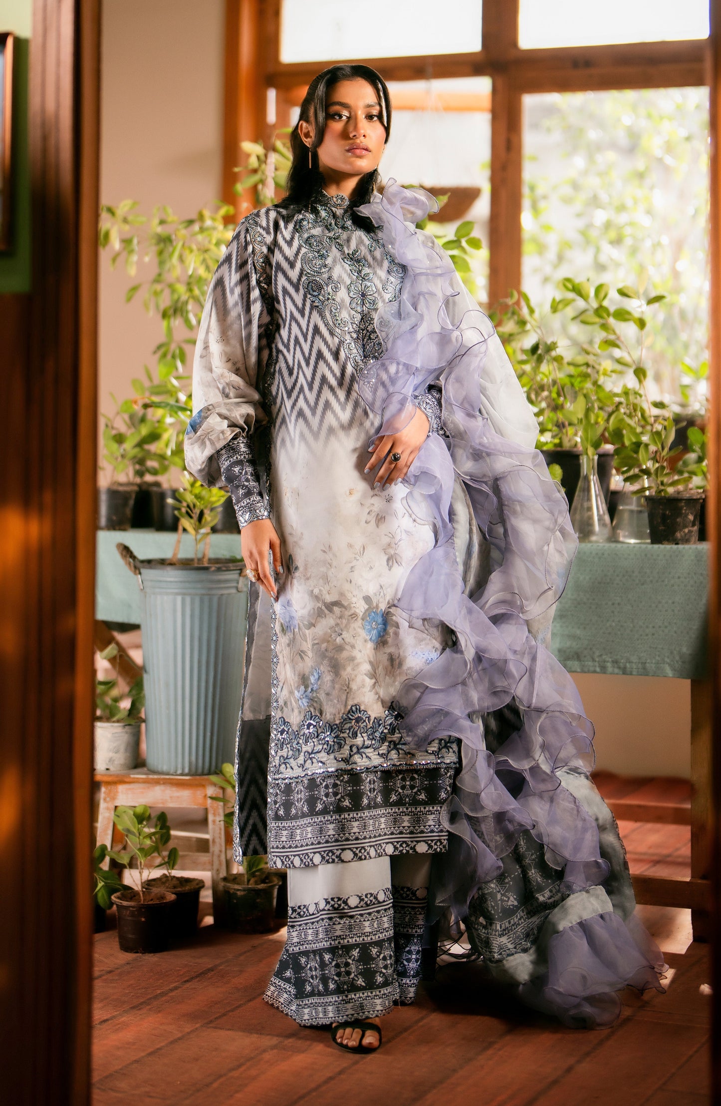 Maryum N Maria | Luxury Lawn 24 | Sara - Ladies Clothes - Maria Faisal