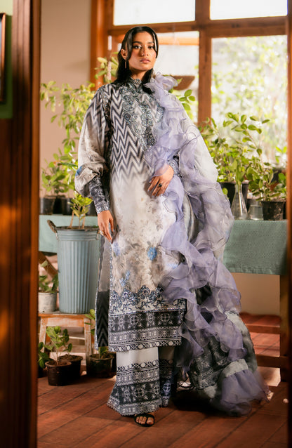 Maryum N Maria | Luxury Lawn 24 | Sara - Ladies Clothes - Maria Faisal
