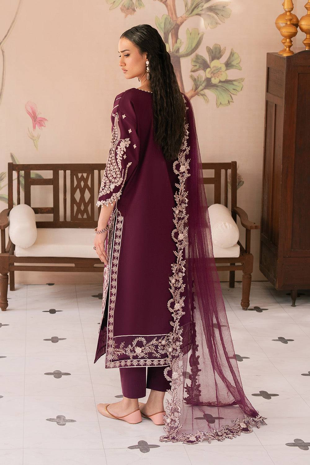 Maryum N Maria | Eid Luxury Lawn 25 | ALALEH - MS50163 by Maria Faisal - Registered Vendor of : Maryum N Maria - type : Ladies Clothes - 100% original wedding dresses