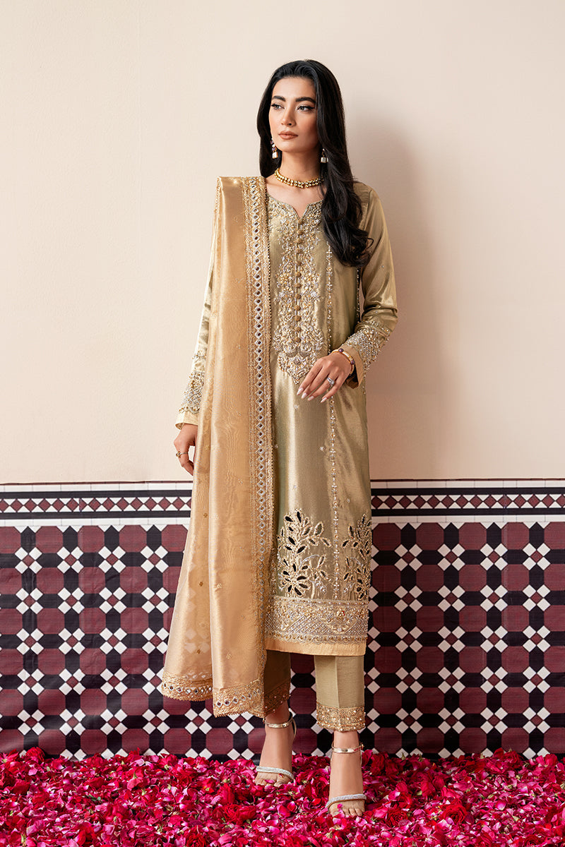 Mushq | Sunehri Lama Silk | Soraya - Formal Dress - available at Maria Faisal in UK and USA.