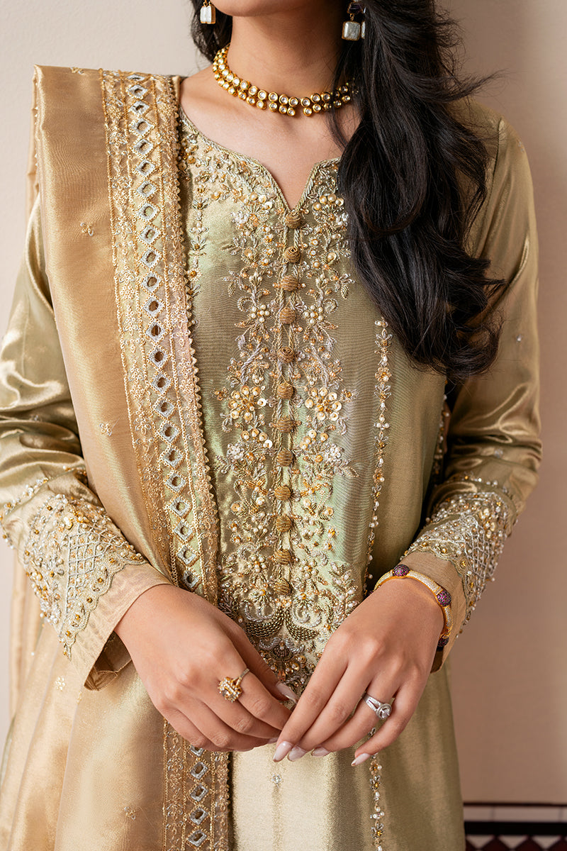 Mushq | Sunehri Lama Silk | Soraya - Formal Dress - available at Maria Faisal in UK and USA.