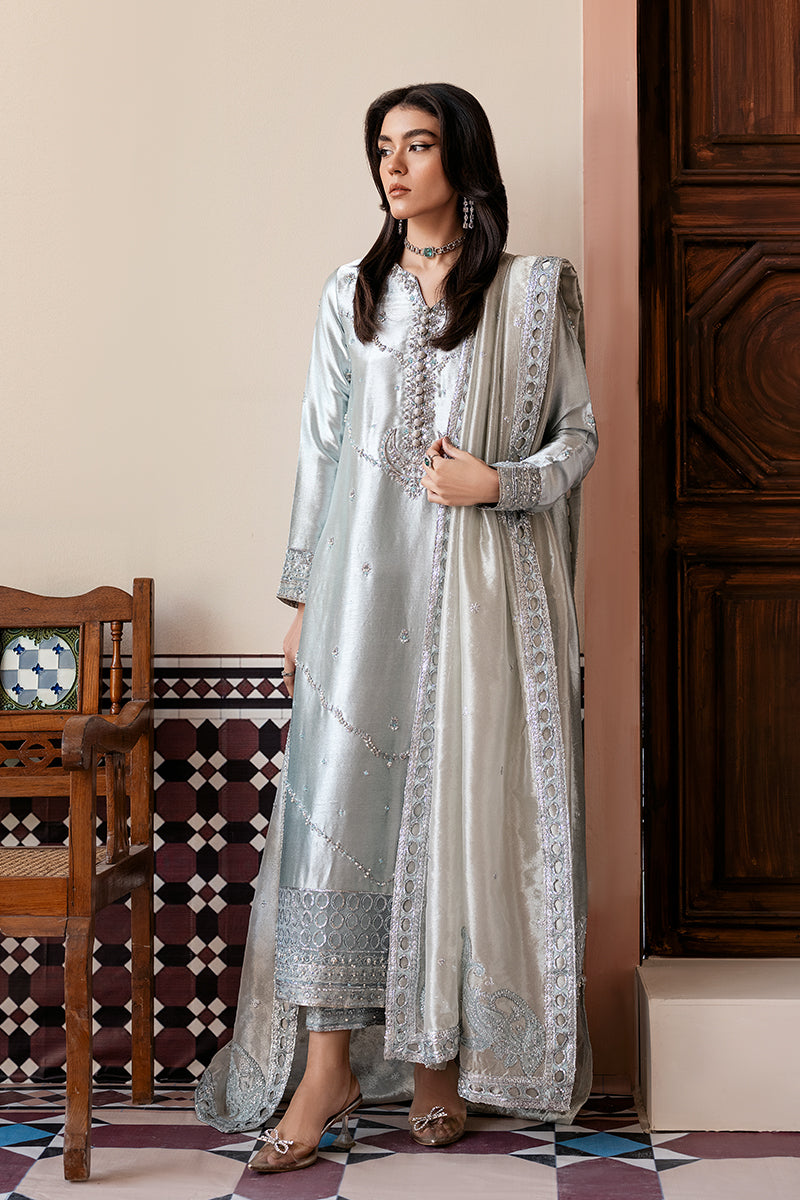 Mushq | Sunehri Lama Silk | Sitareh - Formal Dress - available at Maria Faisal in UK and USA.