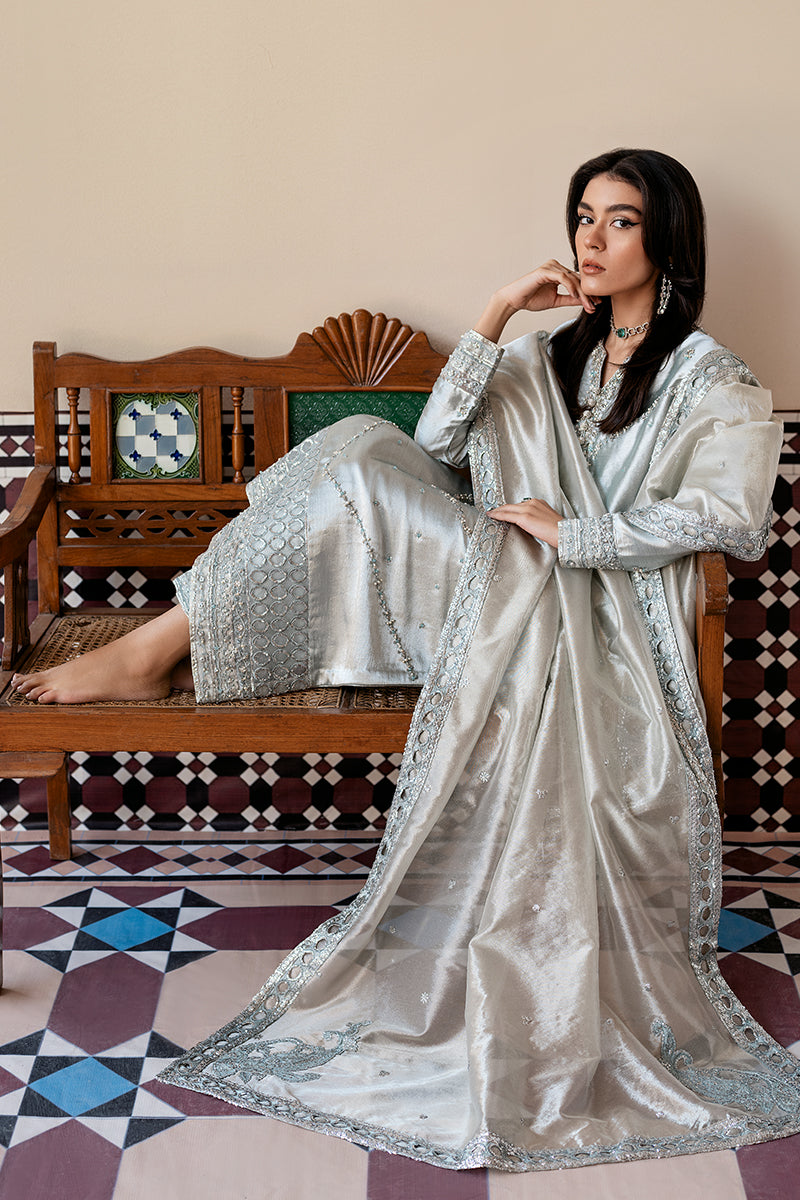 Mushq | Sunehri Lama Silk | Sitareh - Formal Dress - available at Maria Faisal in UK and USA.